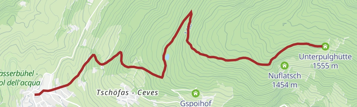 Route map: Alpine Trail Unterpulg